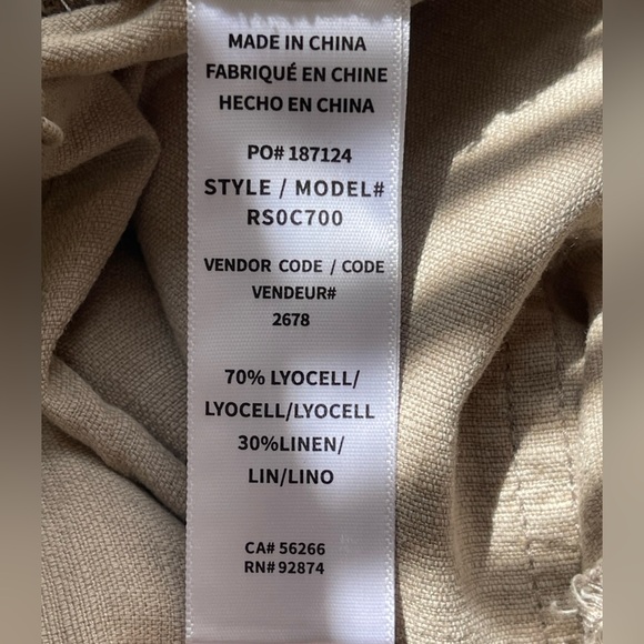 Splendid Tan Track Pants with Elastic Waistband and Tapered Fit - Picture 6 of 8